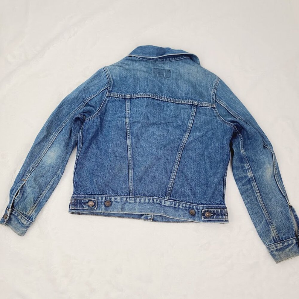 Levi's Women's Blue Mid‎ Washed Denim Button-Front Jeans Jacket Size M - Picture 3 of 11